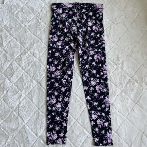 Victoria’s Secret PINK | Black Floral Print Leggings | Size Medium - Picture 3 of 12